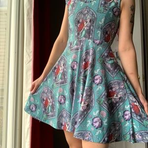 blue/green little  mermaid dress